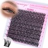 Geeneiya FLORA Lash Clusters, 8-18MM Wispy Eyelash Clusters, Natural Cluster