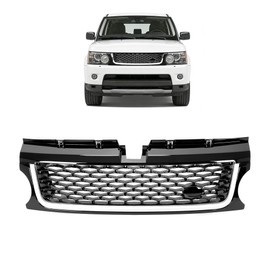 ECOTRIC Front Upper Bumper Mesh Grille Grill Compatible with 2010-2013 Land Rover Range Rover Sport L320 Replacement for RO1200100