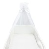 TupTam Baby Cot Canopy with Crown and Bow Chiffon, Stars