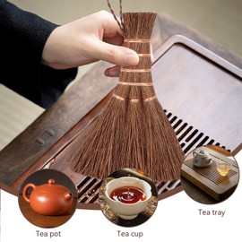 Little Broom, Manual Straw Braided Broom Floor Cleaning Sweeping Broom Household Small Broom No Static Electricity Soft Furniture Cleaning Hair Sweeping Broom, 5.9inch