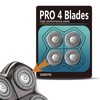 OXSITO 8Packs Pro 4 Head Replacement Blades for Bald Head