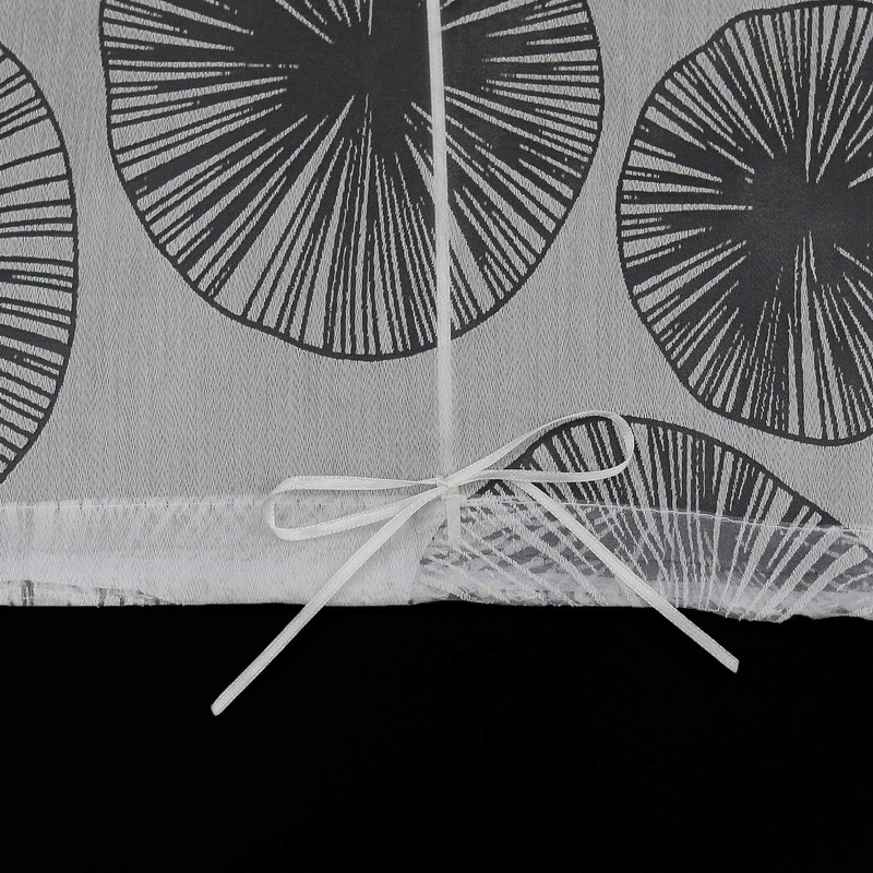SCHOAL Roman Blind No Drilling Required Burnout Curtains Transparent Eyelet