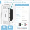 2-in-1 Dimmer Switch & 12V LED Driver, 60W Slide Dimmer
