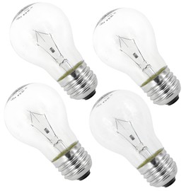 40 watt Appliance Oven Light Bulb A15 Light Bulbs for Ovens/Microwaves/Range Hood/Refrigerator,High Temperature Resistance 300℃,E26 Standard Medium Screw Base,220 Lumens, 2700K Warm White,4 Pack