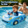 Kids Inflatable Car Pool Float with Removable Canopy & Water