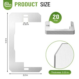 Outlet Spacers for Electrical Box, 20 Pcs Wall Plate Spacer, Metal Flush Fit Device Leveling Plates, Switch and Receptacle Spacers for Loose Outlet Plug Fix, Electrical Extender Outlet Shims
