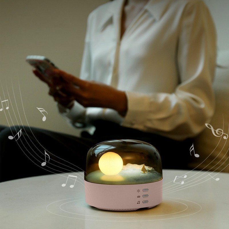 Bluetooth Night Light Speaker Creative Relaxing Soothing Portable Indoor Night