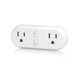 HBN Smart Plug 15A, WiFi&Bluetooth Outlet Extender Dual Socket Plugs Works with Alexa, Google Home Assistant, Remote Control with Timer Function, No Hub Required, ETL Certified, 2.4G WiFi Only
