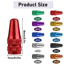 40 Pieces Presta Valve Stem Caps, 10 Colors Presta Valve Cover, Aluminum Presta Cycling Valve Cap, Presta Valve Cap Dust Covers, French Bicycle Air Tire Caps, Presta Valve Caps for Bike Tires