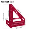 ViewReal Premium Carpenter Square Hole Scribing Ruler Woodworking Square 22.5-90