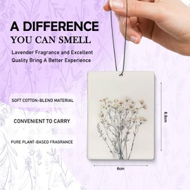 Dilemat Vintage Floral Air Freshener for Car,Retro Eucalyptus Botanical Flower Air Freshener Hanging 3 Pcs for Cars Closet Drawer Books Bathroom, Flower Car Mirror Decor Accessories for Women