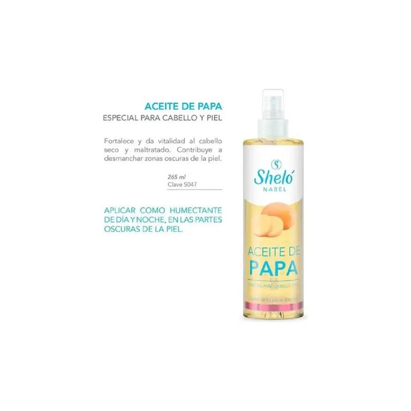 Shelo Aceite De Papa Reparador Cabello Y Piel 265ml