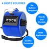 FEBSNOW 2 Pack Hand Tally Counter 4 Digital Click Counter