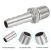 PATIKIL 304 Stainless Steel Barb Hose Fitting, 2 Pack 3/8"