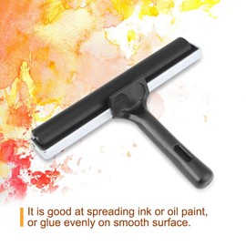 Rubber Roller, Black Rubber Brayer Roller Print Brush Ink Paint Block Stamping Brayer Ink Art Craft Oil Painting Tool 20cm/7.9in