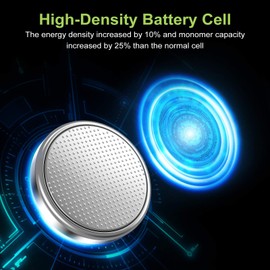 POWEROWL High Capacity CR1620 Battery (15-Pack) 3v Lithium Batteries, 10 Years Leak-Free