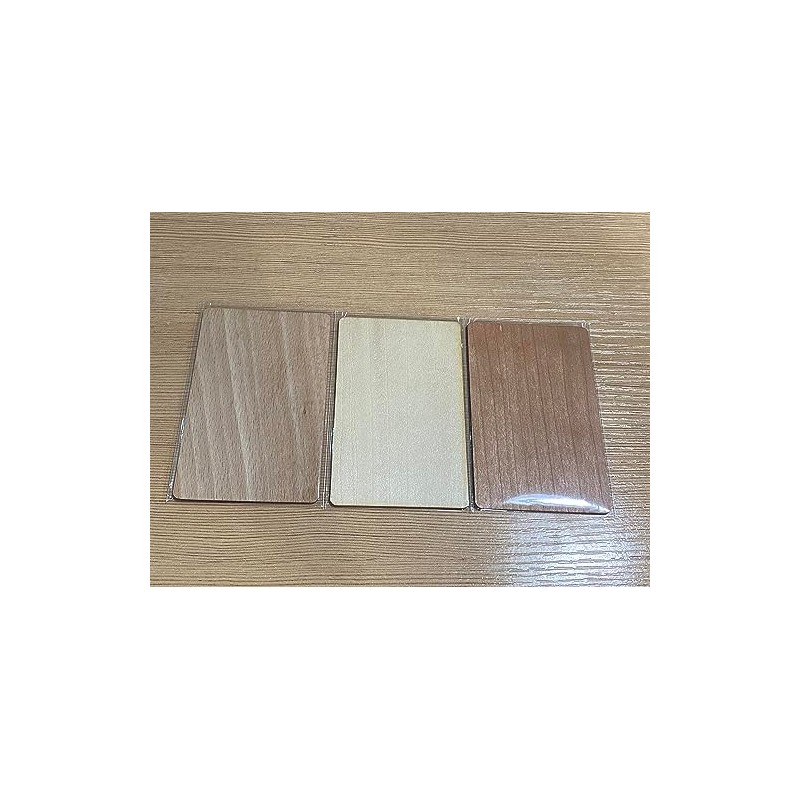 OUTLETISSIMO® NTAG216 NFC Cards Wood Walnut ISO Projectable Hotel Pack