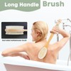 Bearona Body Brush with Exfoliating Mitt Set,Dual-Sided Long Handle with