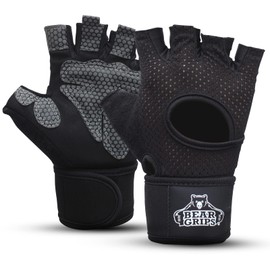 Bear Grips Weight Lifting Gloves | Half & Full Finger Compression Gym Gloves for Men & Women