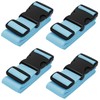 CSTOM 4 x Coloured Suitcase Straps, Luggage Straps, for Suitcase