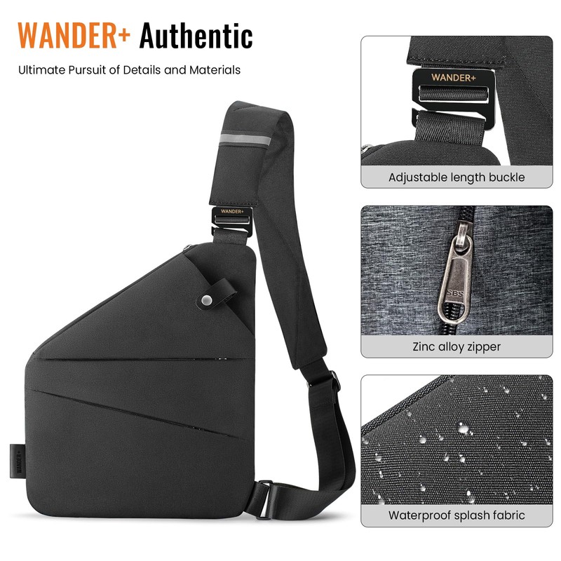 WANDER PLUS Anti Theft Crossbody Bag, Shoulder Bag Anti-theft Design