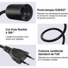 E27 Clamp Light for Bed Reading Lamp with Switch Cable
