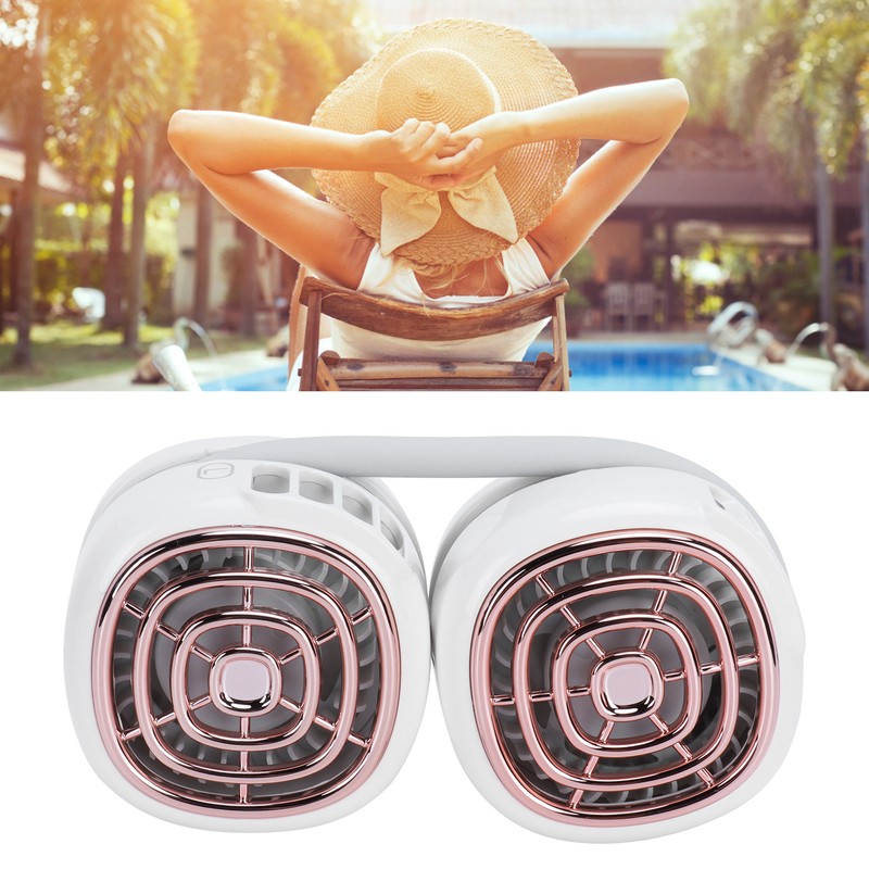 Portable Hanging Neck Fan USB Charging Wearable Handheld Fan for