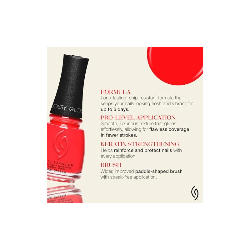 China Glaze Esmalte de Uñas Italian Red, Color de Alta