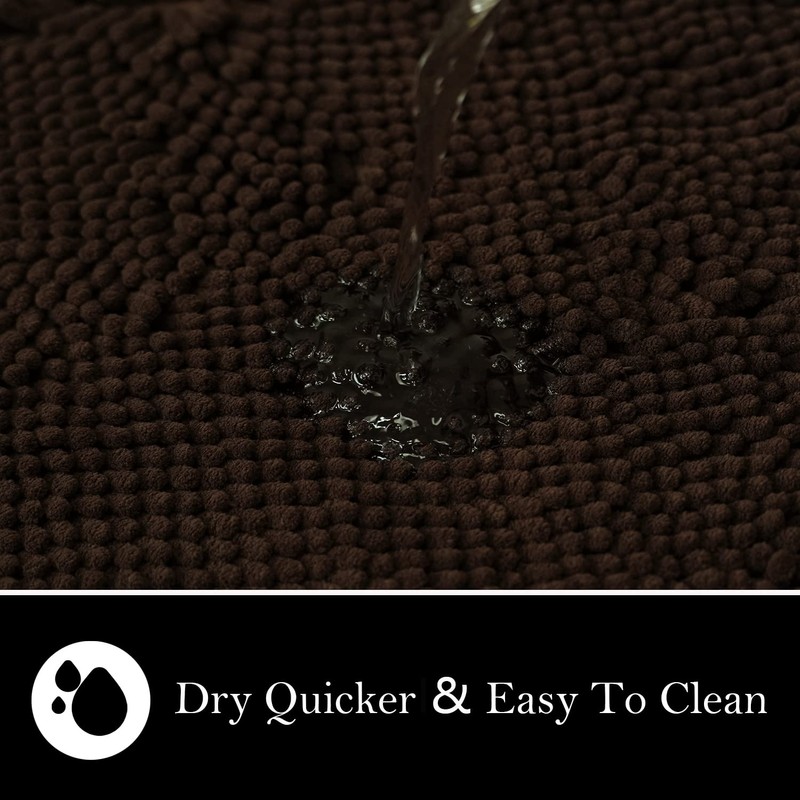 AINAHYVA Bathroom Rugs Chenille Bath mat 2 Piece Set, Super