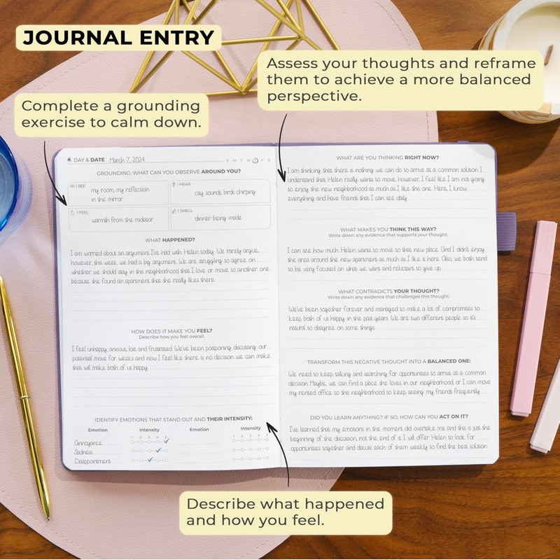Clever Fox Mental Health & Anxiety Journal – Guided CBT