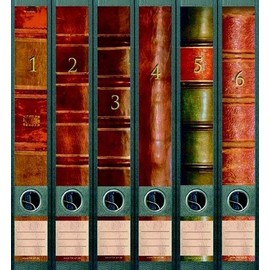 Set of 6 Folder Spines for Narrow Folders Books 1-6 Lexicon Folder Stickers Labels Decoration 609