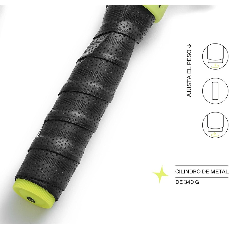 Cuerda para Saltar GRIT, Resistente, Ajustable, Ligera y Rotativa, Incluye