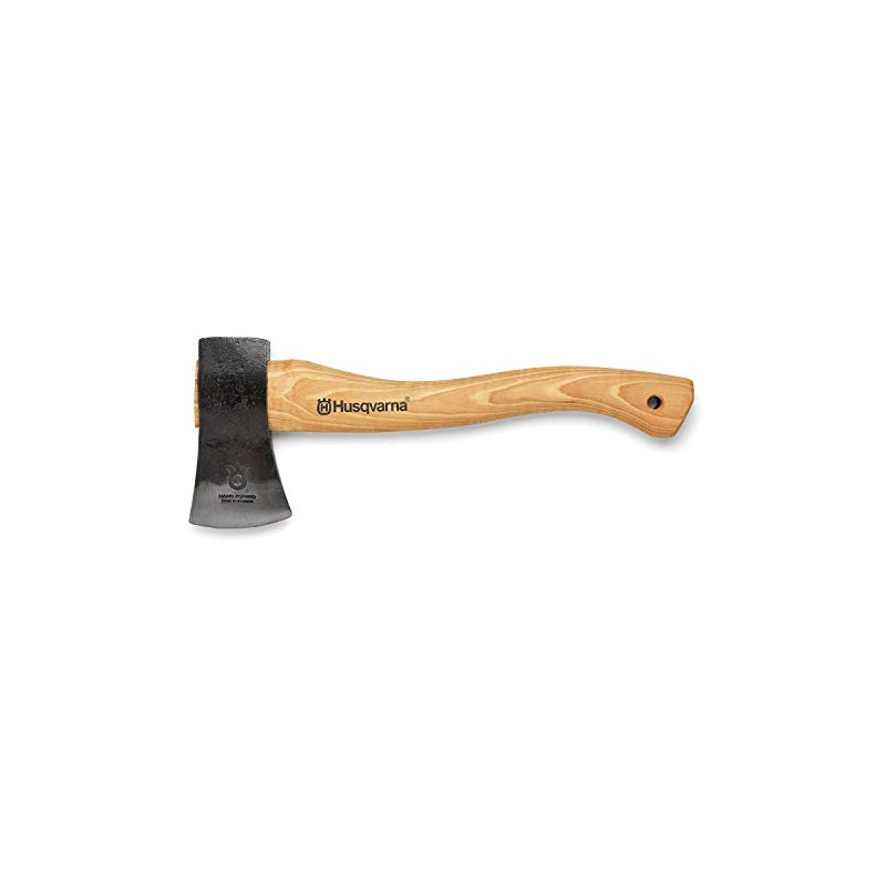 Husqvarna Hatchet, Small Axe with Leather Sheath and Hickory Handle,