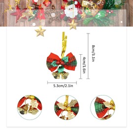 Christmas Bow with Bells 10 Pcs Xmas Wreaths Bows Mini Christmas Tree Bows Christmas Decorative Bows Hanging Decorations Ornaments New Year Festival for Xmas Tree Decorations Gift Decor Y7LDHDJ (A)