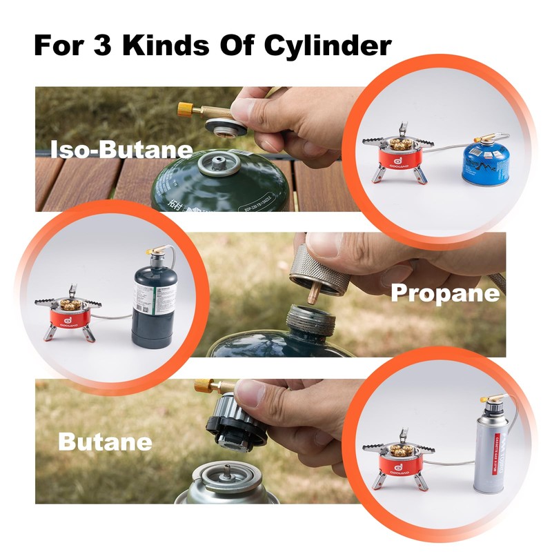 Odoland 5000W Portable Camping Stove Lightweight Camp Stove Collapsible Backpacking