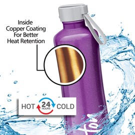 Milton New Tiara 900 - Botella de agua fría y caliente 24 horas, 750 ml, color morado