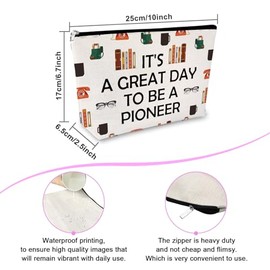 Sfodiary Pioneer Gift JW - Bolsa de maquillaje para mujer, regalo del día de la pionera para ella, bolsa de cosméticos de viaje, divertida, cumpleaños, Navidad, regalos de graduación para amigos