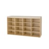 DINZI LVJ Shoe Storage Bench with Cushion, 16-Cubby Shoe Rack,