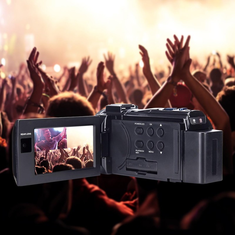 Somikon Videocam: Dual Lens 4K UHD Camcorder with Sony Sensor