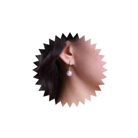 Yheakne Vintage Pearl Dangle Earrings Pearl Huggie Earrings Gold Pearl Drop Earrings Small Huggie Hoop Earrings Jewellery for Women