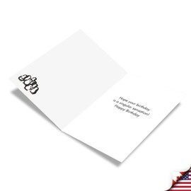 NobleWorks - Funny Happy Birthday Card with Envelope - Animal Humor, Cartoon Bday Notecard - Penguin Description C3678BDG