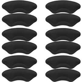 Comfowner 6 Pairs Heel Cushion Pads for Shoes Too Big, Shoe Grips Liners Heel Protectors for Loose Shoes, Heel Pain, Blisters and Rubbing, Anti Slip Shoe Filler Make Shoes Fit Tighter(Black)