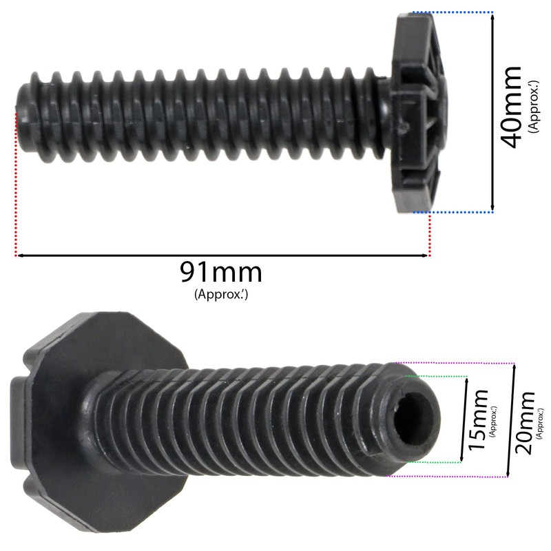 SPARES2GO Adjustable Leg Screw Foot for Currys Essentials Dishwasher CID45B16