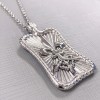 Unbranded Stainless Steel Snake Frame Fleur-de-Lis Pendant Necklace Gothic Medieval
