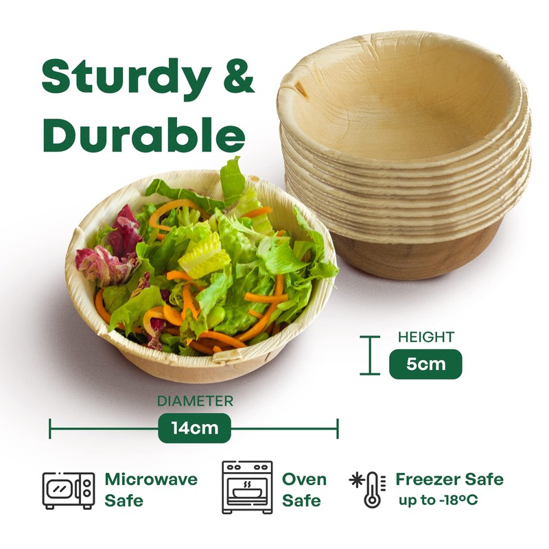 DISPOSABLE GREEN® | Round Bowls | Various Sizes | COMPOSTABLE,