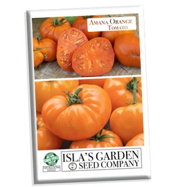 Amana Orange Beefsteak Tomato Seeds – 50+ Heirloom Non-GMO Seeds for Vibrant, Juicy Harvests – Perfect for Gardeners & Heirloom Enthusiasts (Isla's Garden Seeds)
