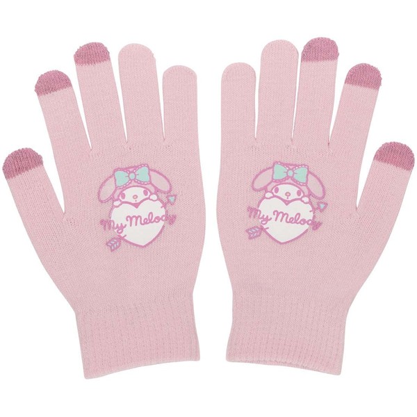 Skater GL1-A My Melody Sanrio Anti-Slip Gloves for Touch Panel Adults Women