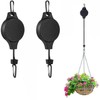 WUBAYI 2 Pack Retractable Pulley Hangers, Adjustable Rope Hook for