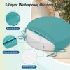 Wellsin Outdoor Bistro Chair Cushions, 3-Layer Waterproof Round Outdoor Cushions