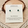 Philip Jones May (Emerald) Birthstone Earrings Created with Zircondia® Crystals